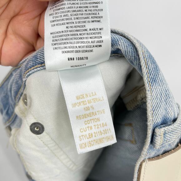 Citizens of Humanity | NWT Dahlia Bow Leg Baby Roll Ribbon Light Barrel Jeans 29 - Picture 12 of 12